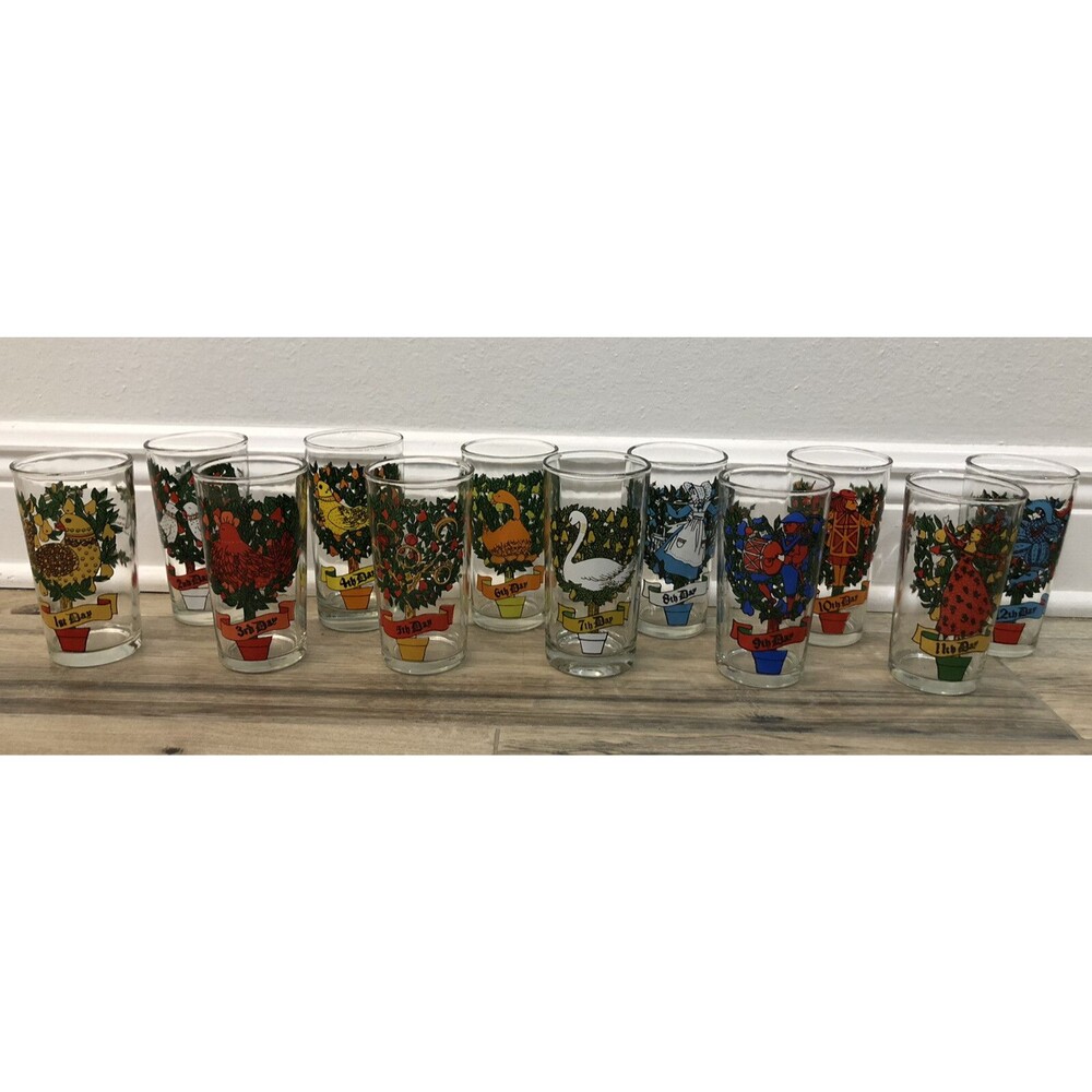 Vintage 12 Days Of Christmas Indiana Glasses Choose Your Replacement USA